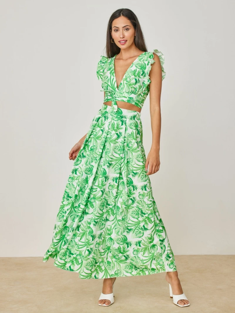 Αγορά ❤️ The Fashion Project Σετ Maxi φούστα με τοπάκι Floral - Λαχανί 🥰 1 Αγορά ❤️ The Fashion Project Σετ Maxi φούστα με τοπάκι Floral - Λαχανί 🥰