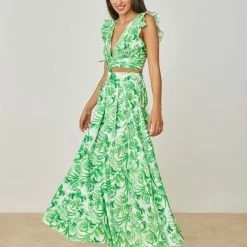 Αγορά ❤️ The Fashion Project Σετ Maxi φούστα με τοπάκι Floral - Λαχανί 🥰 12 Αγορά ❤️ The Fashion Project Σετ Maxi φούστα με τοπάκι Floral - Λαχανί 🥰 -Φορέματα Εκπτώσεις set maxi fousta me topaki floral 103797 kxt2