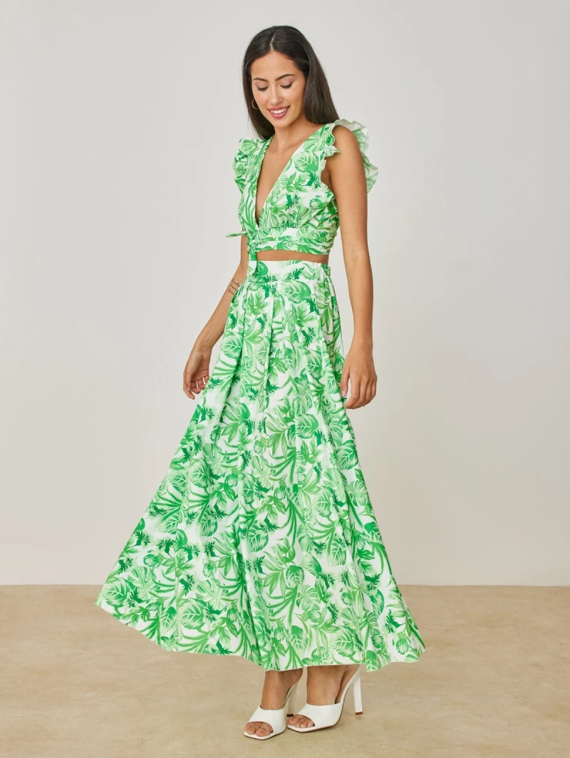 Αγορά ❤️ The Fashion Project Σετ Maxi φούστα με τοπάκι Floral - Λαχανί 🥰 6 Αγορά ❤️ The Fashion Project Σετ Maxi φούστα με τοπάκι Floral - Λαχανί 🥰 - Image 6