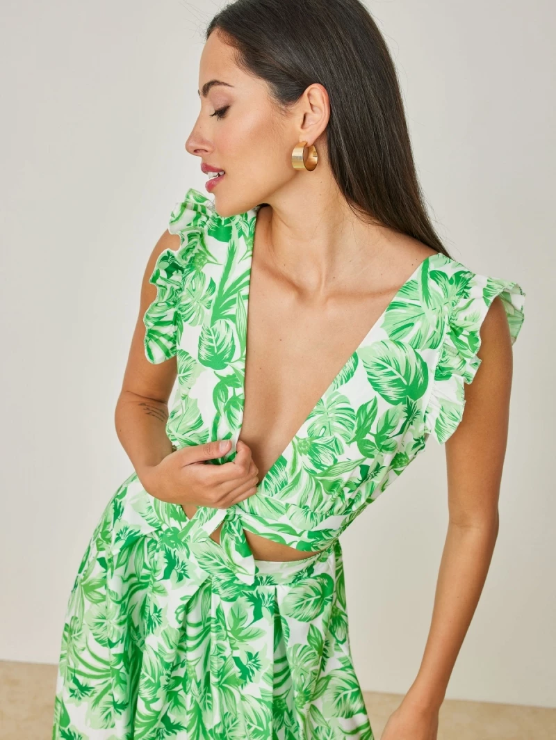 Αγορά ❤️ The Fashion Project Σετ Maxi φούστα με τοπάκι Floral - Λαχανί 🥰 3 Αγορά ❤️ The Fashion Project Σετ Maxi φούστα με τοπάκι Floral - Λαχανί 🥰 - Image 3