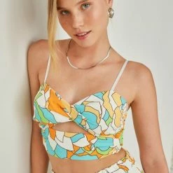 Τοπ 10 🛒 The Fashion Project Σετ μπουστάκι με φούστα - Κίτρινο ✔️