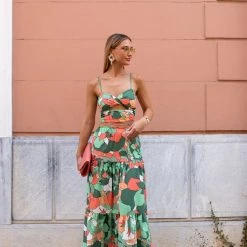 Ολοκαίνουργιο ⭐ The Fashion Project Σετ μπουστάκι με φούστα - Πράσινο 👏 -Φορέματα Εκπτώσεις set mpoustaki me fousta 104987 3bon