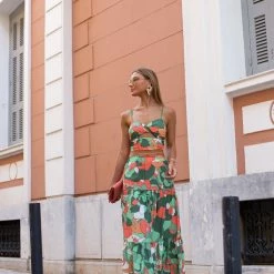 Ολοκαίνουργιο ⭐ The Fashion Project Σετ μπουστάκι με φούστα - Πράσινο 👏 -Φορέματα Εκπτώσεις set mpoustaki me fousta 104987 k8ba