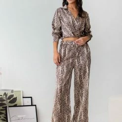 Η καλύτερη συμφωνία 😀 The Fashion Project Σετ παντελόνα Animal Print με Top - Animal ⭐ -Φορέματα Εκπτώσεις set pantelona animal print me top 106338 wue7