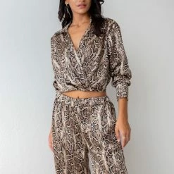 Η καλύτερη συμφωνία 😀 The Fashion Project Σετ παντελόνα Animal Print με Top - Animal ⭐ -Φορέματα Εκπτώσεις set pantelona animal print me top 106338 ya83