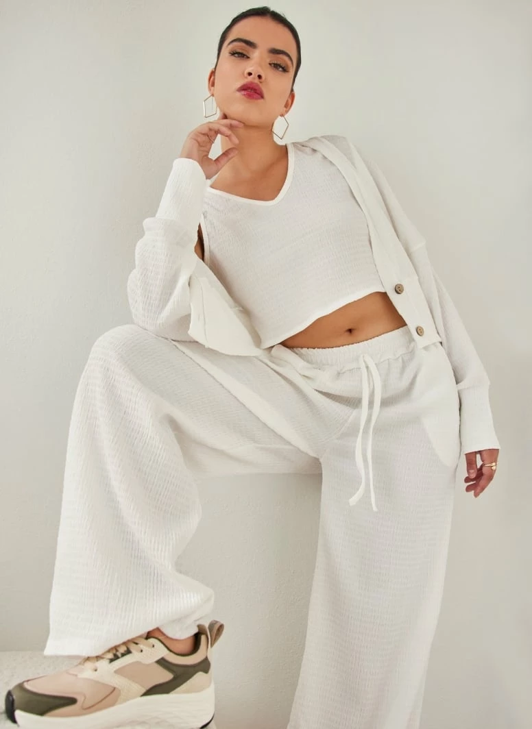 ΧΟΝΔΡΙΚΟ ΕΜΠΟΡΙΟ 😍 The Fashion Project Σετ παντελόνα με τοπ και Cropped ζακέτα - Λευκό ✨ 5 ΧΟΝΔΡΙΚΟ ΕΜΠΟΡΙΟ 😍 The Fashion Project Σετ παντελόνα με τοπ και Cropped ζακέτα - Λευκό ✨ - Image 5