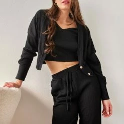 Καλύτερη πώληση 👏 The Fashion Project Σετ παντελόνα με τοπ και Cropped ζακέτα - Μαύρο 🌟 9 Καλύτερη πώληση 👏 The Fashion Project Σετ παντελόνα με τοπ και Cropped ζακέτα - Μαύρο 🌟 -Φορέματα Εκπτώσεις set pantelona me top kai cropped zaketa 107757 89pn