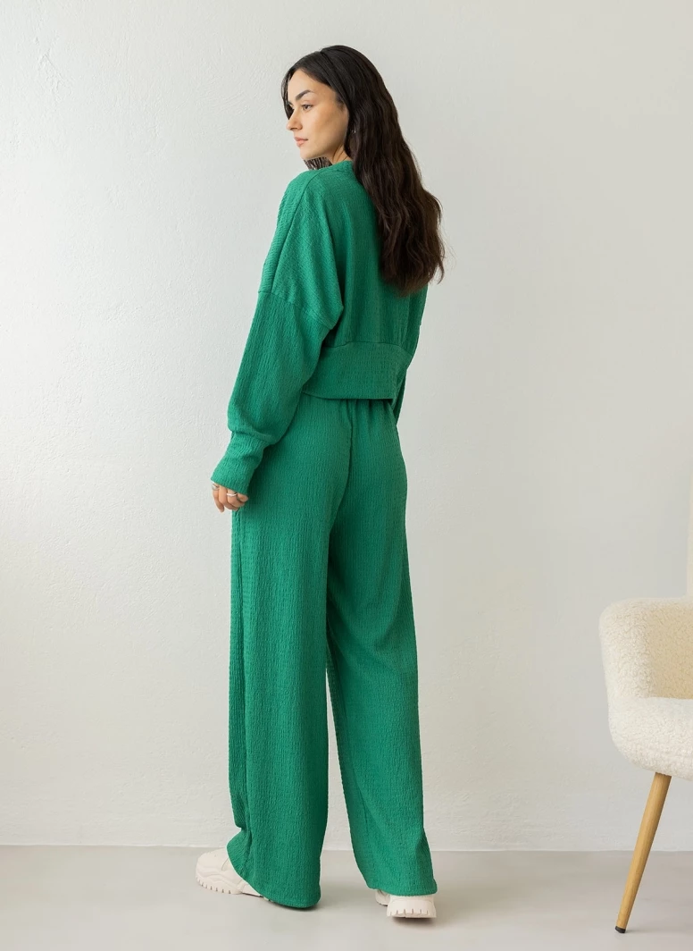 Εκπτωση 🛒 The Fashion Project Σετ παντελόνα με τοπ και Cropped ζακέτα - Πράσινο ⭐ 3 Εκπτωση 🛒 The Fashion Project Σετ παντελόνα με τοπ και Cropped ζακέτα - Πράσινο ⭐ - Image 3