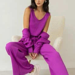 Συμφωνίες 👍 The Fashion Project Σετ παντελόνα με τοπ και Cropped ζακέτα - Magenta 🎁 6 Συμφωνίες 👍 The Fashion Project Σετ παντελόνα με τοπ και Cropped ζακέτα - Magenta 🎁 -Φορέματα Εκπτώσεις set pantelona me top kai cropped zaketa 107761 ta3w