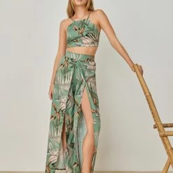 Αγορά 🎁 The Fashion Project Σετ παντελόνι με ανοίγματα και τοπάκι - Χακί 🔔 -Φορέματα Εκπτώσεις set panteloni me anoigmata kai topaki 105090 odkk