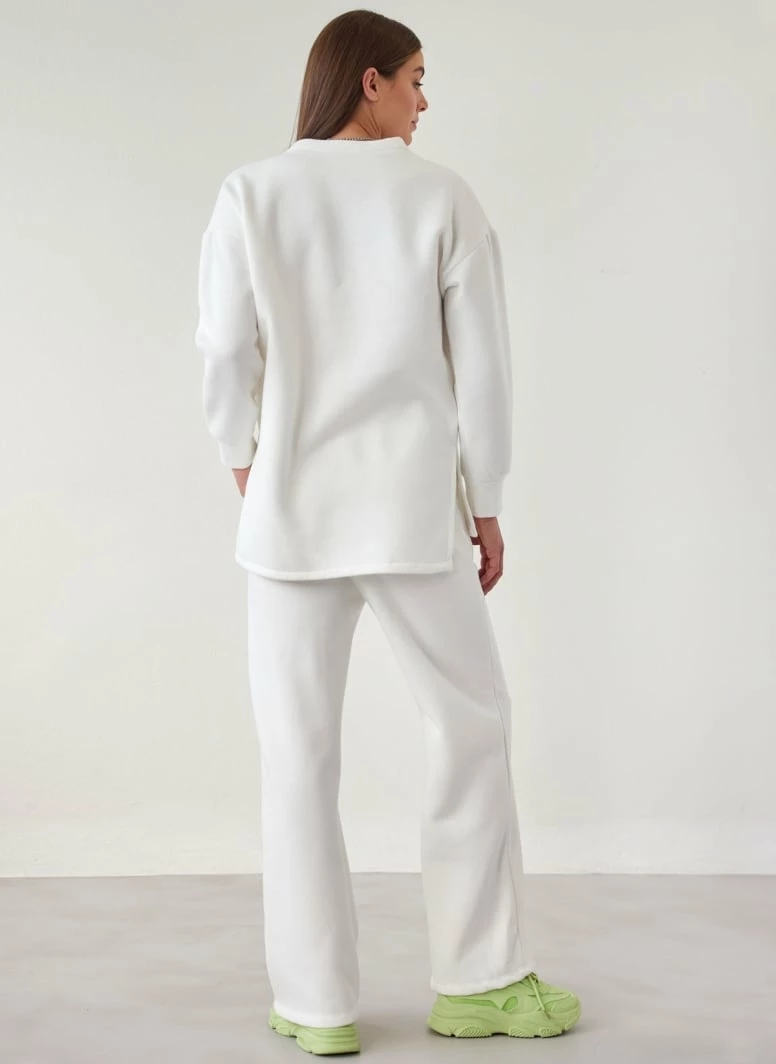 Πολύ καλή προσφορά ✔️ The Fashion Project Σετ παντελόνι με μπλούζα φούτερ - Λευκό ✨ 4 Πολύ καλή προσφορά ✔️ The Fashion Project Σετ παντελόνι με μπλούζα φούτερ - Λευκό ✨ - Image 4