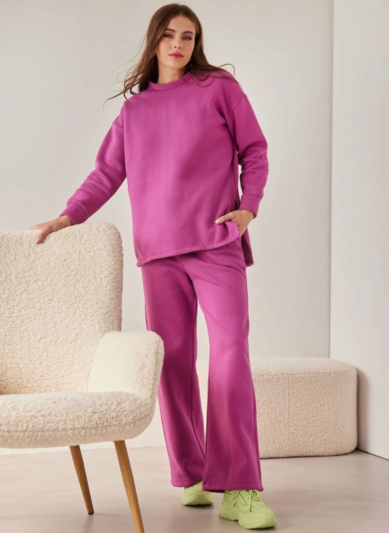 Flash Sale 🔥 The Fashion Project Σετ παντελόνι με μπλούζα φούτερ - Magenta 👍 4 Flash Sale 🔥 The Fashion Project Σετ παντελόνι με μπλούζα φούτερ - Magenta 👍 - Image 4