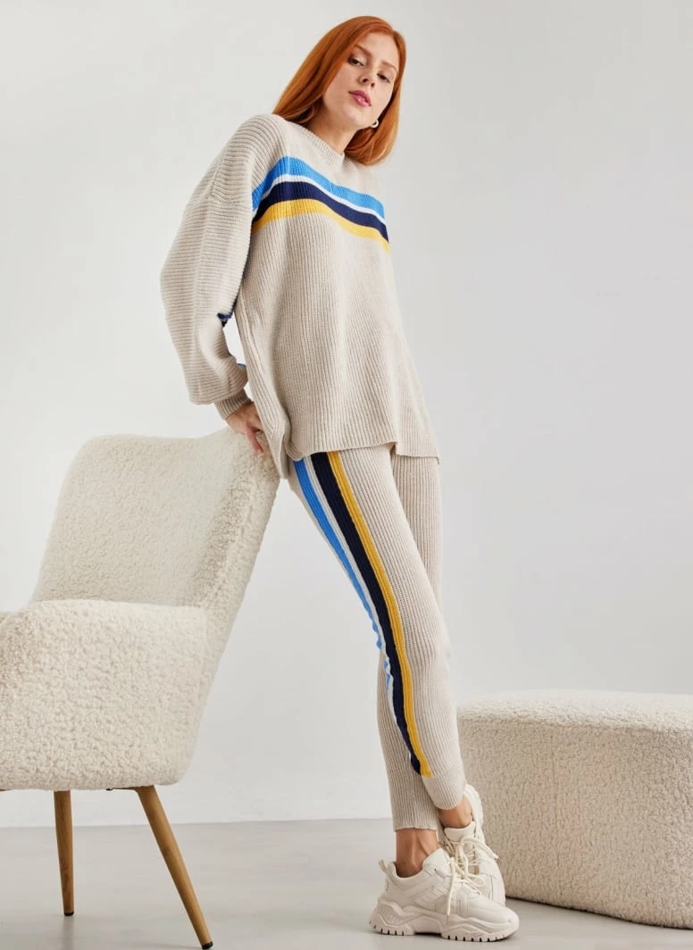 Φτηνός 🥰 The Fashion Project Σετ πλεκτή φόρμα με πουλόβερ - Μπεζ ✨ 5 Φτηνός 🥰 The Fashion Project Σετ πλεκτή φόρμα με πουλόβερ - Μπεζ ✨ - Image 5