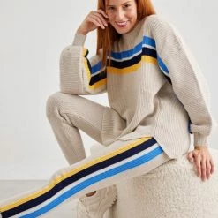 Φτηνός 🥰 The Fashion Project Σετ πλεκτή φόρμα με πουλόβερ - Μπεζ ✨