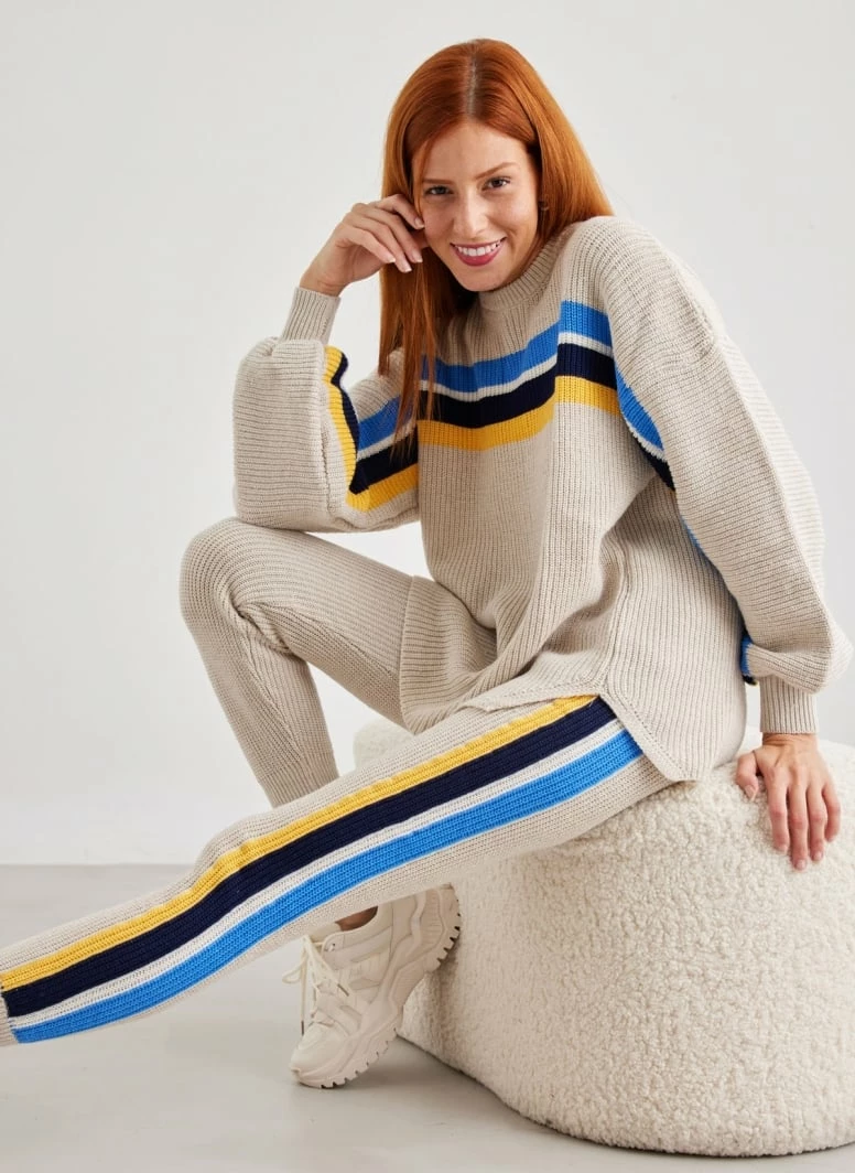 Φτηνός 🥰 The Fashion Project Σετ πλεκτή φόρμα με πουλόβερ - Μπεζ ✨ 1 Φτηνός 🥰 The Fashion Project Σετ πλεκτή φόρμα με πουλόβερ - Μπεζ ✨