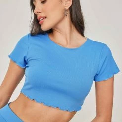 Ολοκαίνουργιο 👍 The Fashion Project Σετ ριπ παντελόνι με μπλούζα - Μπλε ⌛ -Φορέματα Εκπτώσεις set rip panteloni me mplouza 102198 6ynx