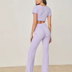 Καλύτερη πώληση 😉 The Fashion Project Σετ ριπ παντελόνι με μπλούζα - Λιλά 🥰 -Φορέματα Εκπτώσεις set rip panteloni me mplouza 102199 30f2