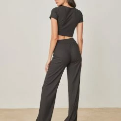 Η καλύτερη συμφωνία 🎉 The Fashion Project Σετ ριπ παντελόνι με τοπάκι - Μαύρο 🌟 -Φορέματα Εκπτώσεις set rip panteloni me topaki 102201 4aax