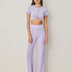 Προώθηση 🥰 The Fashion Project Σετ ριπ παντελόνι με τοπάκι - Λιλά 🤩 -Φορέματα Εκπτώσεις set rip panteloni me topaki 102204 3xzf