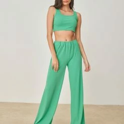 Εκπτωση 🎉 The Fashion Project Σετ ριπ Wide Leg παντελόνι με τοπ - Πράσινο ✨ 9 Εκπτωση 🎉 The Fashion Project Σετ ριπ Wide Leg παντελόνι με τοπ - Πράσινο ✨ -Φορέματα Εκπτώσεις set rip wide leg panteloni me top 102188 u5ca
