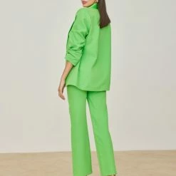 Best Pirce ❤️ The Fashion Project Σετ σακάκι με παντελόνι και σατέν λεπτομέρειες - Πράσινο 🥰 11 Best Pirce ❤️ The Fashion Project Σετ σακάκι με παντελόνι και σατέν λεπτομέρειες - Πράσινο 🥰 -Φορέματα Εκπτώσεις set sakaki me panteloni kai saten leptomereies 103193 fas3