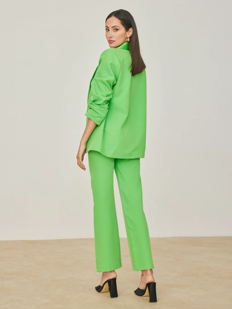 Best Pirce ❤️ The Fashion Project Σετ σακάκι με παντελόνι και σατέν λεπτομέρειες - Πράσινο 🥰 6 Best Pirce ❤️ The Fashion Project Σετ σακάκι με παντελόνι και σατέν λεπτομέρειες - Πράσινο 🥰 - Image 6
