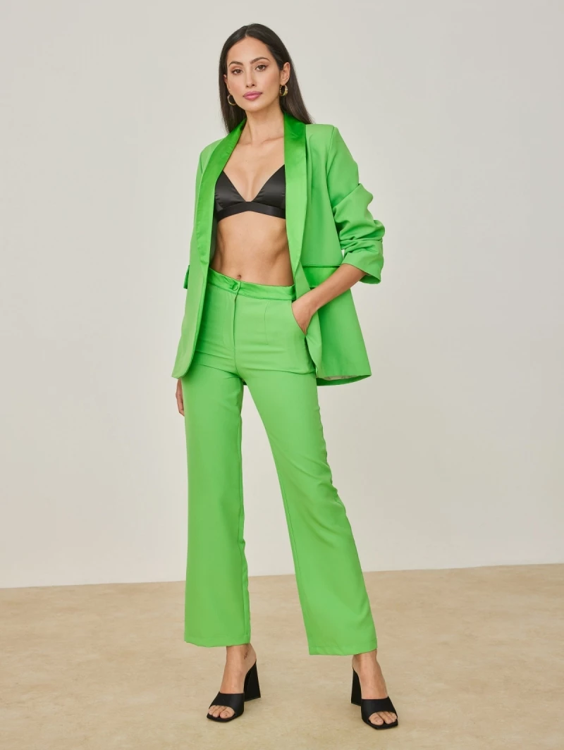 Best Pirce ❤️ The Fashion Project Σετ σακάκι με παντελόνι και σατέν λεπτομέρειες - Πράσινο 🥰 1 Best Pirce ❤️ The Fashion Project Σετ σακάκι με παντελόνι και σατέν λεπτομέρειες - Πράσινο 🥰