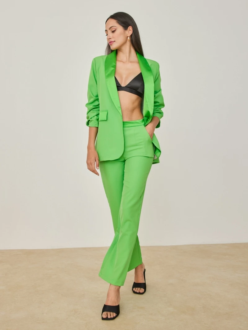 Best Pirce ❤️ The Fashion Project Σετ σακάκι με παντελόνι και σατέν λεπτομέρειες - Πράσινο 🥰 5 Best Pirce ❤️ The Fashion Project Σετ σακάκι με παντελόνι και σατέν λεπτομέρειες - Πράσινο 🥰 - Image 5