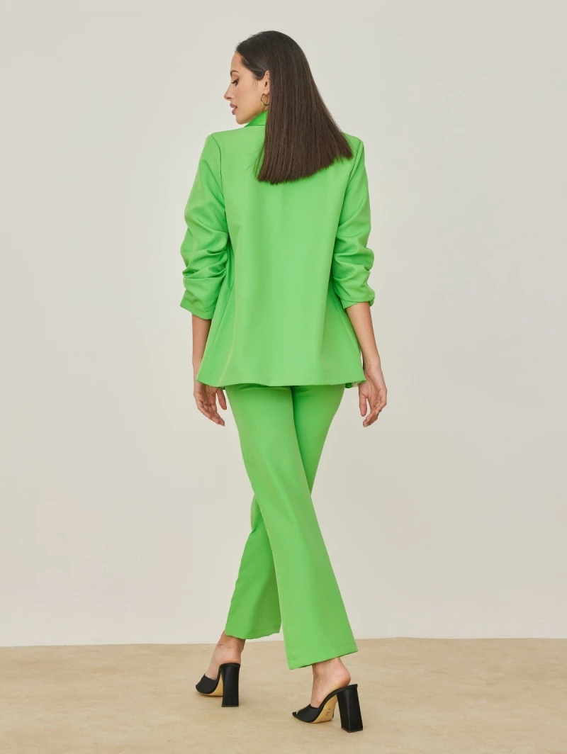 Best Pirce ❤️ The Fashion Project Σετ σακάκι με παντελόνι και σατέν λεπτομέρειες - Πράσινο 🥰 3 Best Pirce ❤️ The Fashion Project Σετ σακάκι με παντελόνι και σατέν λεπτομέρειες - Πράσινο 🥰 - Image 3