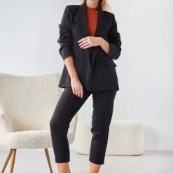 Πολύ καλή προσφορά 😀 The Fashion Project Σετ σακάκι σταυρωτό με παντελόνι - Μαύρο 😀 -Φορέματα Εκπτώσεις set sakaki staurwto me panteloni 108804 cm9w