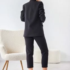 Πολύ καλή προσφορά 😀 The Fashion Project Σετ σακάκι σταυρωτό με παντελόνι - Μαύρο 😀 -Φορέματα Εκπτώσεις set sakaki staurwto me panteloni 108804 oeph