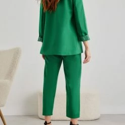 Κουπόνι 💯 The Fashion Project Σετ σακάκι σταυρωτό με παντελόνι - Πράσινο ❤️ -Φορέματα Εκπτώσεις set sakaki staurwto me panteloni 109226 5hst