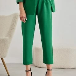 Κουπόνι 💯 The Fashion Project Σετ σακάκι σταυρωτό με παντελόνι - Πράσινο ❤️ -Φορέματα Εκπτώσεις set sakaki staurwto me panteloni 109226 i4z0