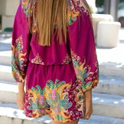 Το φθηνότερο 🥰 The Fashion Project Σετ σορτς και πουκάμισο με λαχούρια - Magenta 👍 -Φορέματα Εκπτώσεις set sorts kai poukamiso me laxouria 106332 53ox