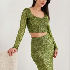 Κουπόνι 🛒 The Fashion Project Σετ τοπ και φούστα με παγιέτες - Lime 🤩 10 Κουπόνι 🛒 The Fashion Project Σετ τοπ και φούστα με παγιέτες - Lime 🤩 -Φορέματα Εκπτώσεις set top kai fousta me pagietes 109316 osbo