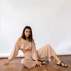 Αγορά ✔️ The Fashion Project Σετ Wide Leg παντελόνι με τοπάκι - Μπεζ 😉 -Φορέματα Εκπτώσεις set wide leg panteloni me topaki 89120 ii0h