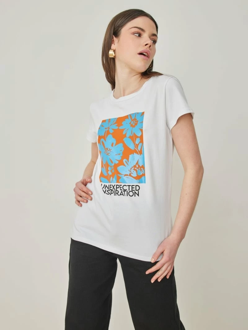 Εξοδος 🌟 The Fashion Project T-shirt με λουλούδια - Πορτοκαλί 👏 2 Εξοδος 🌟 The Fashion Project T-shirt με λουλούδια - Πορτοκαλί 👏 - Image 2