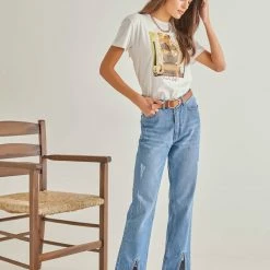 Τοπ 10 👏 The Fashion Project T-shirt με στάμπα - Λευκό ✔️