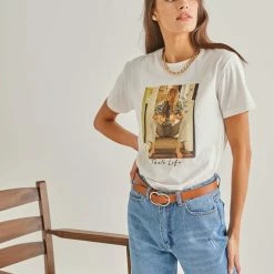 Τοπ 10 👏 The Fashion Project T-shirt με στάμπα - Λευκό ✔️ -Φορέματα Εκπτώσεις t shirt me stampa 89998 xea2