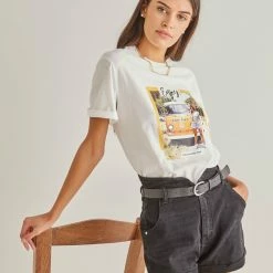 Προϋπολογισμός ✨ The Fashion Project T-shirt με στάμπα Enjoy - Λευκό 👏 -Φορέματα Εκπτώσεις t shirt me stampa enjoy 90721 27ob