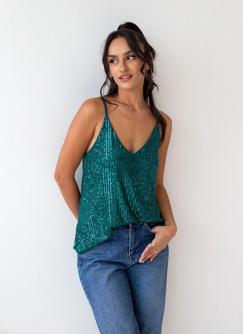 Πολύ καλή προσφορά 🔥 The Fashion Project Τοπ με παγιέτες - Κυπαρισσί 🔥 4 Πολύ καλή προσφορά 🔥 The Fashion Project Τοπ με παγιέτες - Κυπαρισσί 🔥 - Image 4