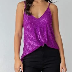 Προϋπολογισμός 👍 The Fashion Project Τοπ με παγιέτες - Magenta 🌟 -Φορέματα Εκπτώσεις top me pagietes 107004 3iuk