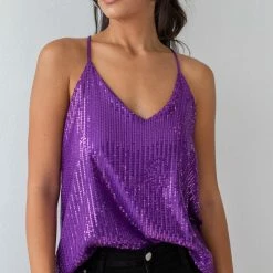 Καλύτερες κριτικές για 😉 The Fashion Project Τοπ παγιέτες με αθλητική πλάτη - Μωβ ⭐ -Φορέματα Εκπτώσεις top pagietes me athlitiki plati 106844 vbf1