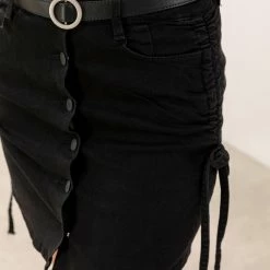 Εξοδος 🌟 The Fashion Project Φούστα τζιν μίνι με κουμπιά - Μαύρο 🛒 6 Εξοδος 🌟 The Fashion Project Φούστα τζιν μίνι με κουμπιά - Μαύρο 🛒 -Φορέματα Εκπτώσεις tzin efarmosti fousta me koumpia 64695 0jrl